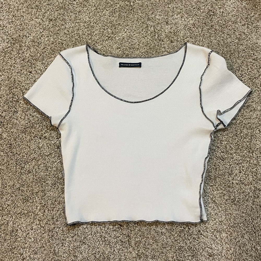 Brandy Melville Black Lined Shirt